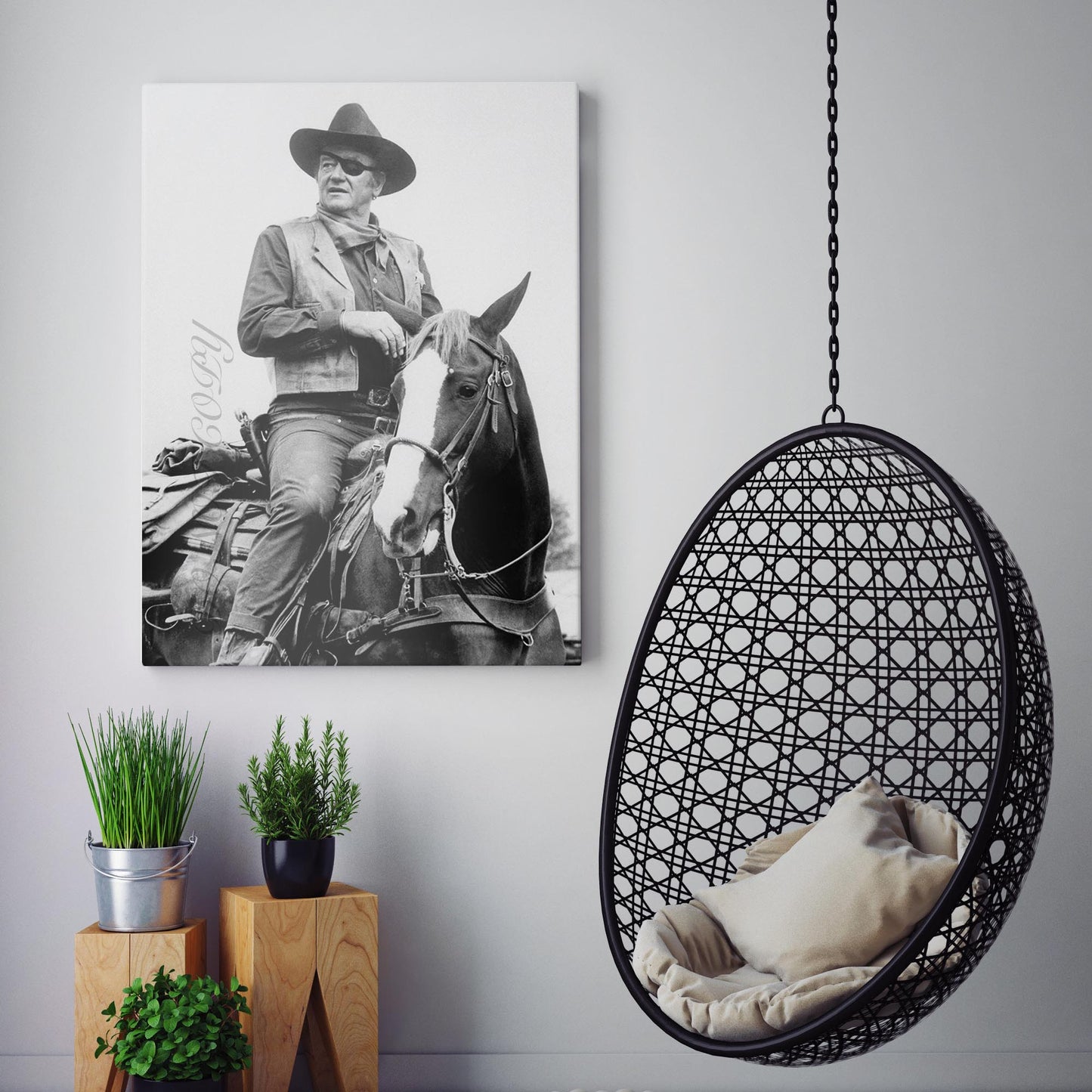 John Wayne on Horseback