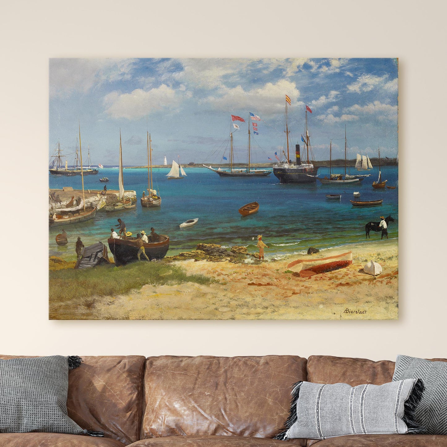 Nassau Harbor After 1877 by Albert Bierstadt