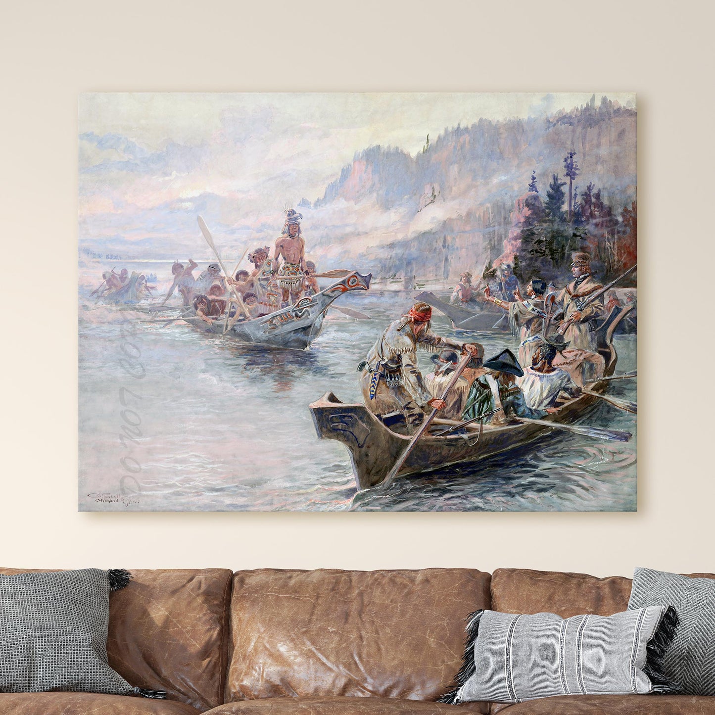 Lewis and Clark on the Lower Columbia - Charles Marion Russell