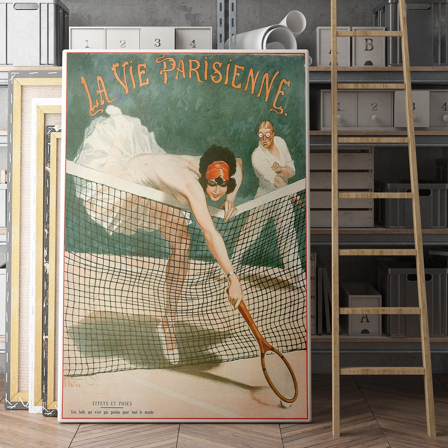 La Vie Parisienne Magazine Cover Vintage French Tennis Poster