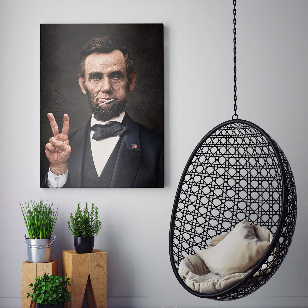 Abraham Lincoln Peace Sign