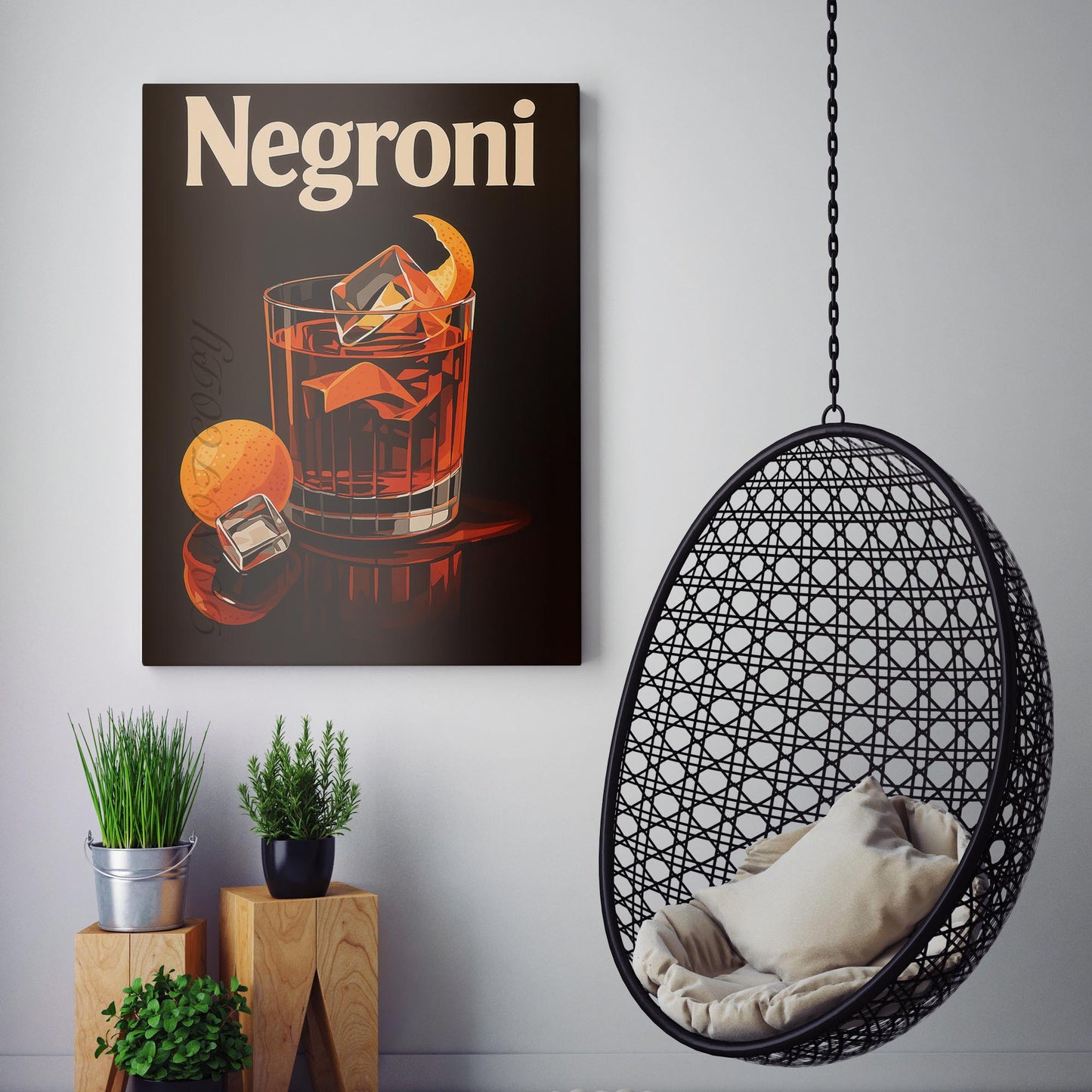 Negroni Vintage Drinks Poster