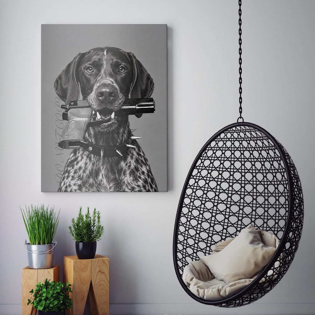 German Shorthaired Pointer Gun In Mouth