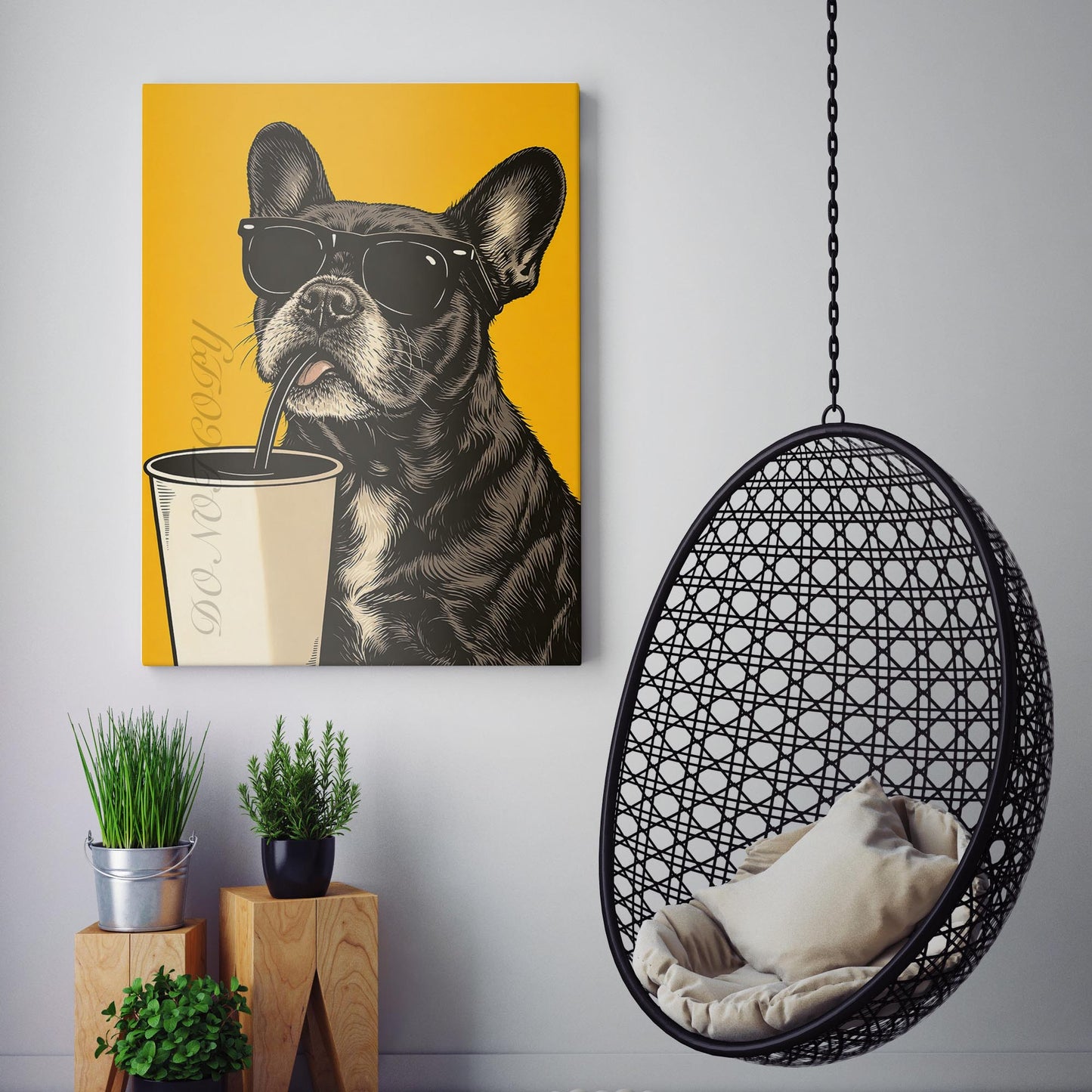 French Bulldog Retro
