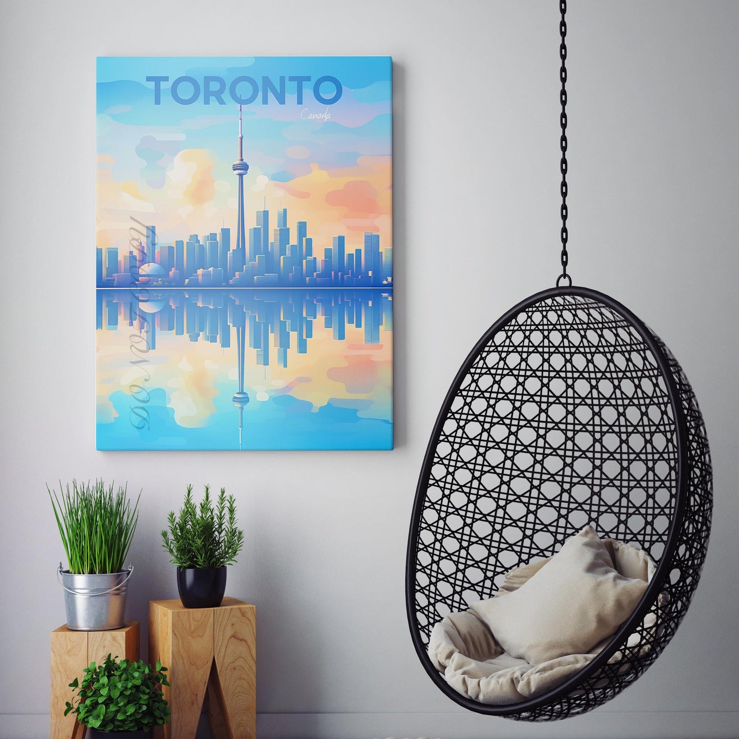 Toronto Canada Vintage Travel Poster