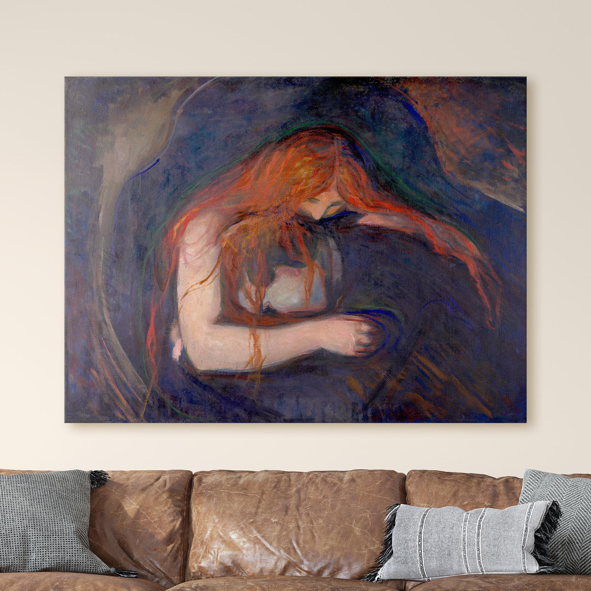 Vampire (1895) Love and Pain - Edvard Munch