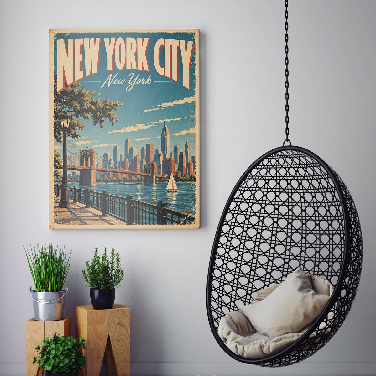 New York City Vintage Travel Poster