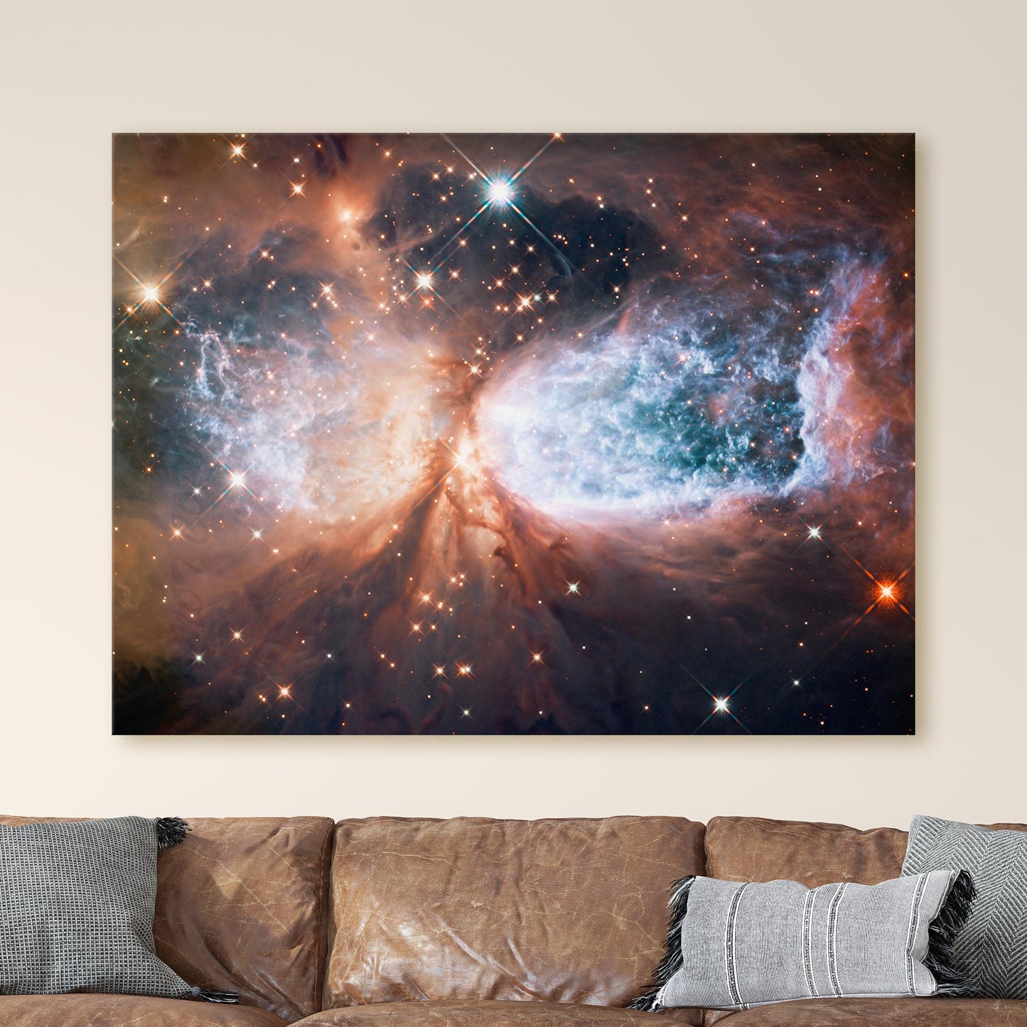 Celestial Snow Angel S106 Nebula (NASA Hubble Space Telescope)