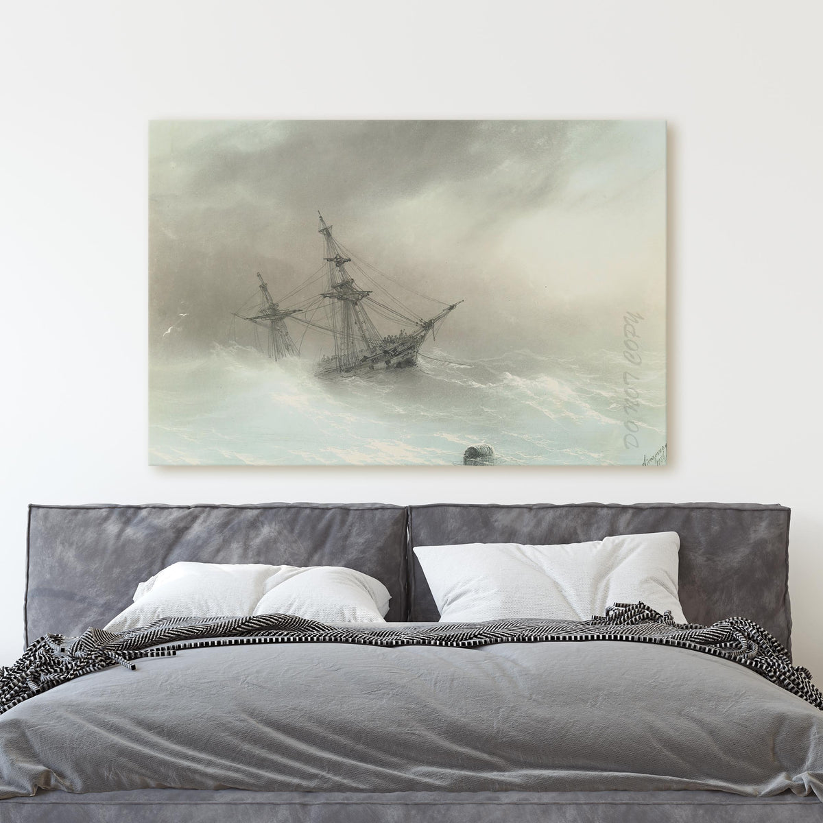 Ship In A Stormy Sea (1888) - Ivan Konstantinovich Aivazovsky