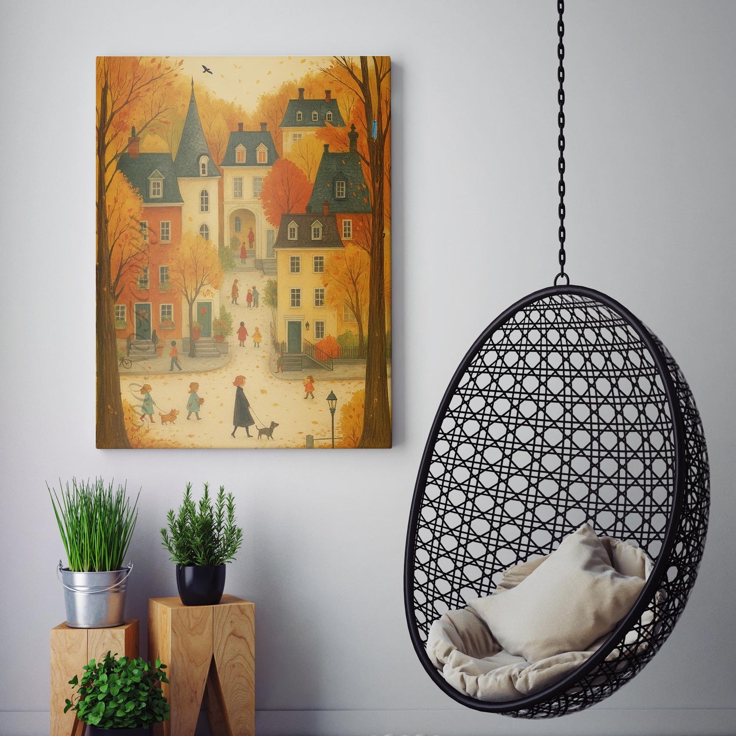 Vintage Fall Autumn Village