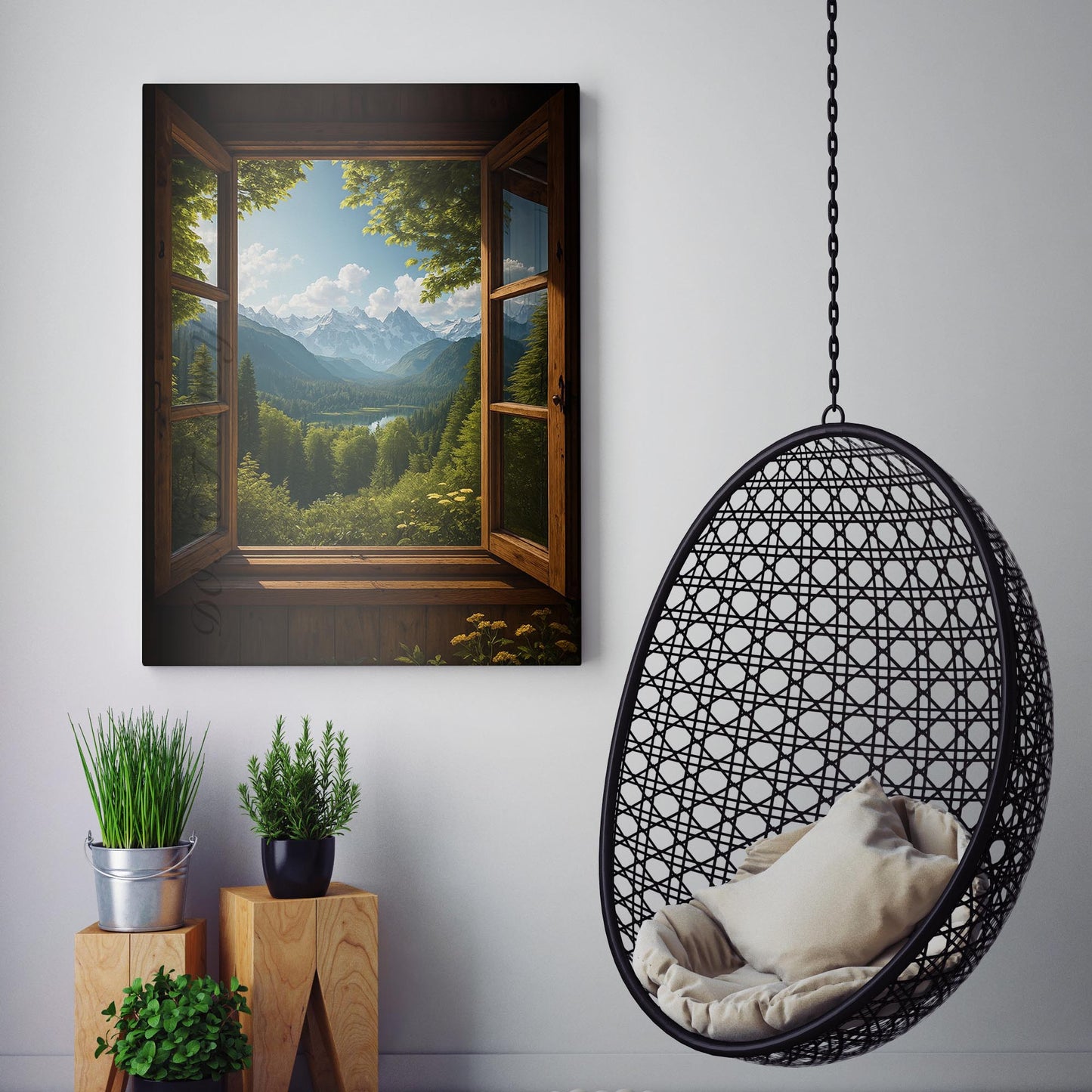 Open Window To The Mountains