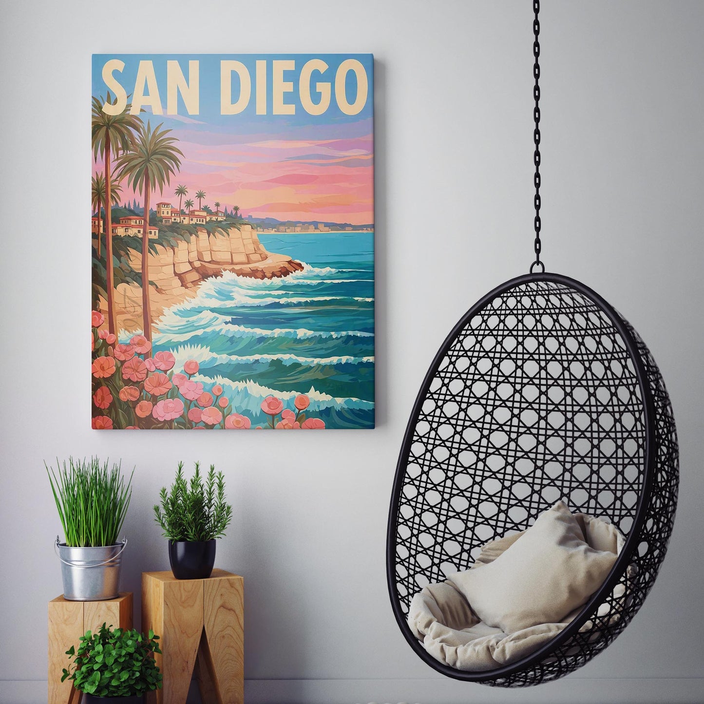 San Diego Vintage Travel Poster