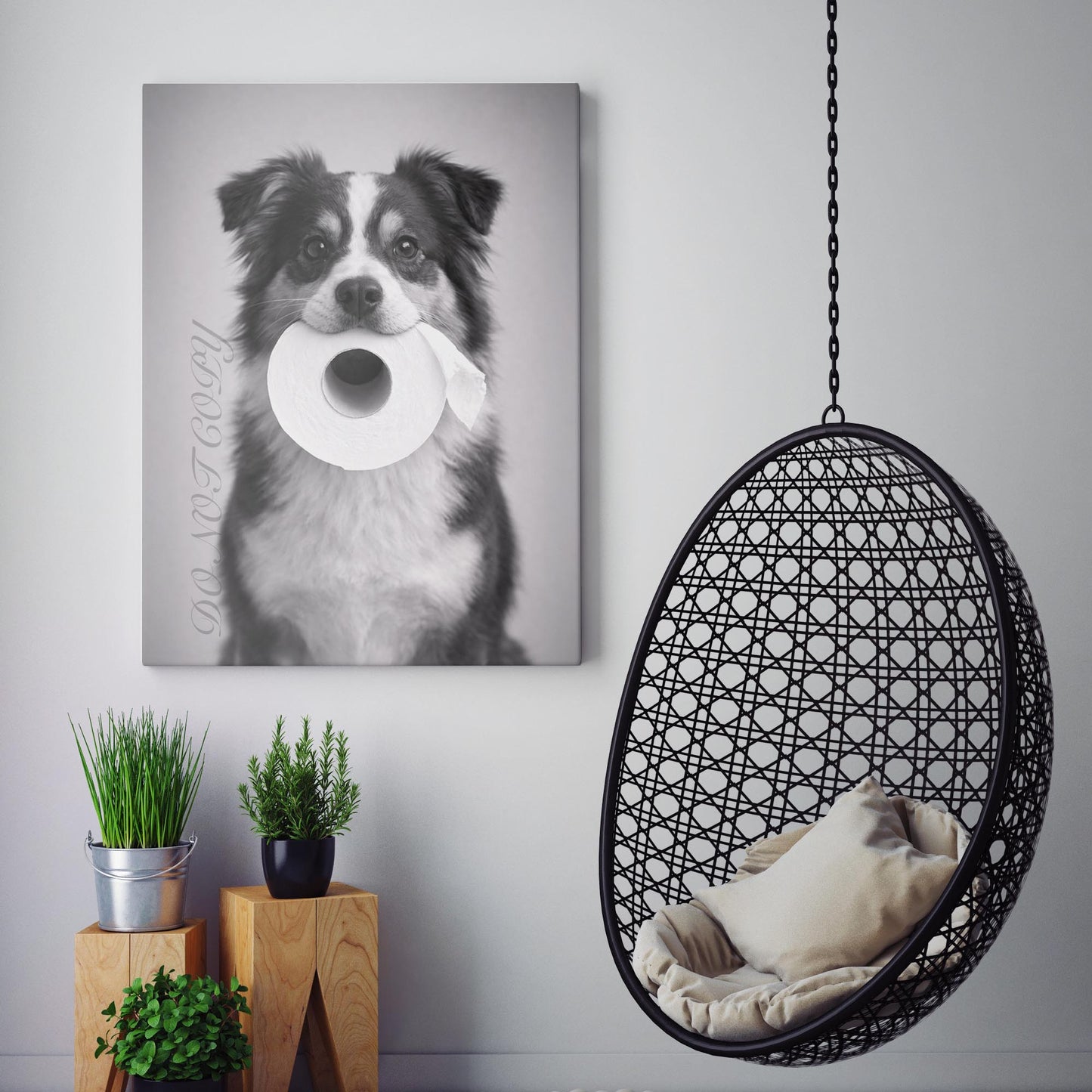 Miniature American Shepherd Dog Toilet Paper