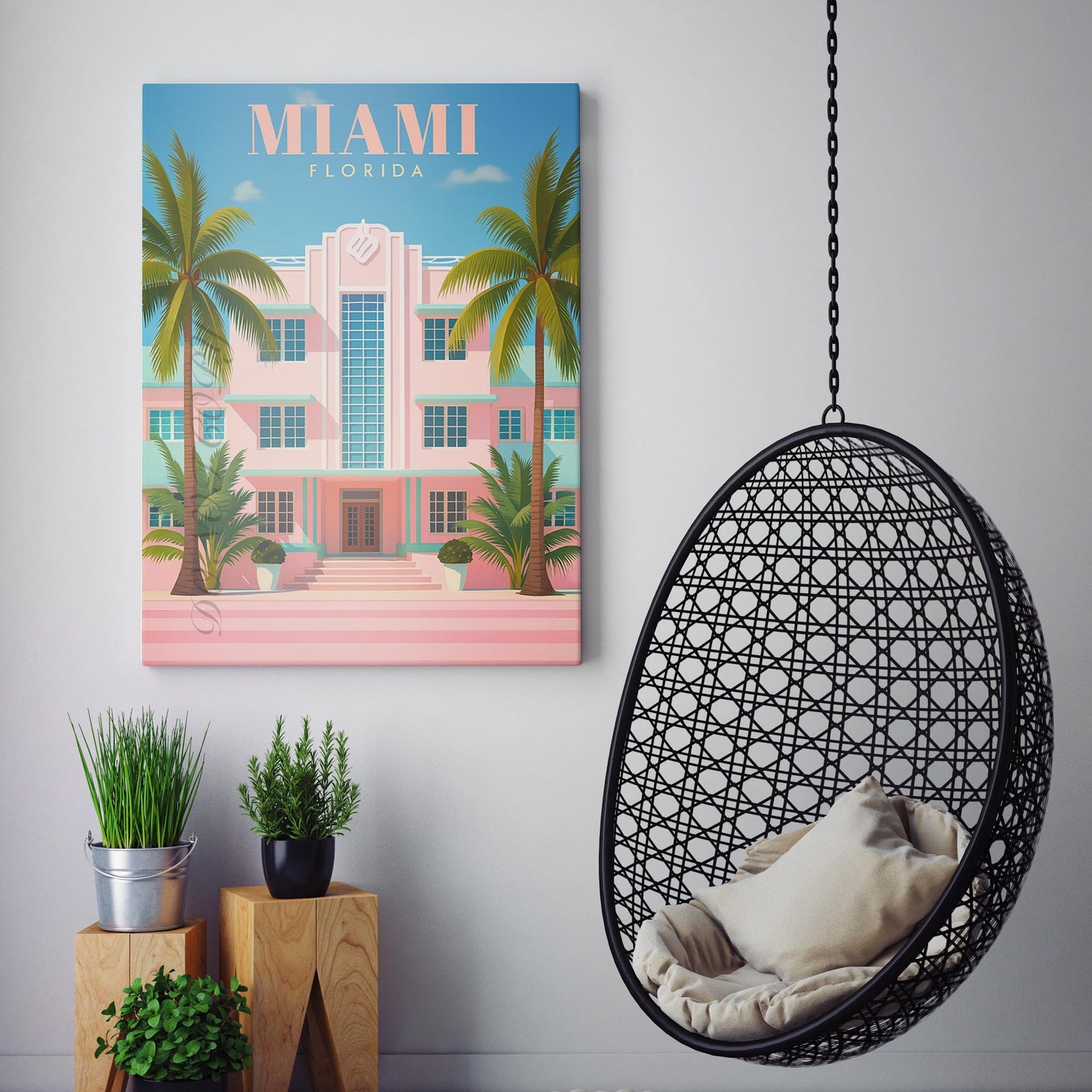 Miami Florida Vintage Travel Poster