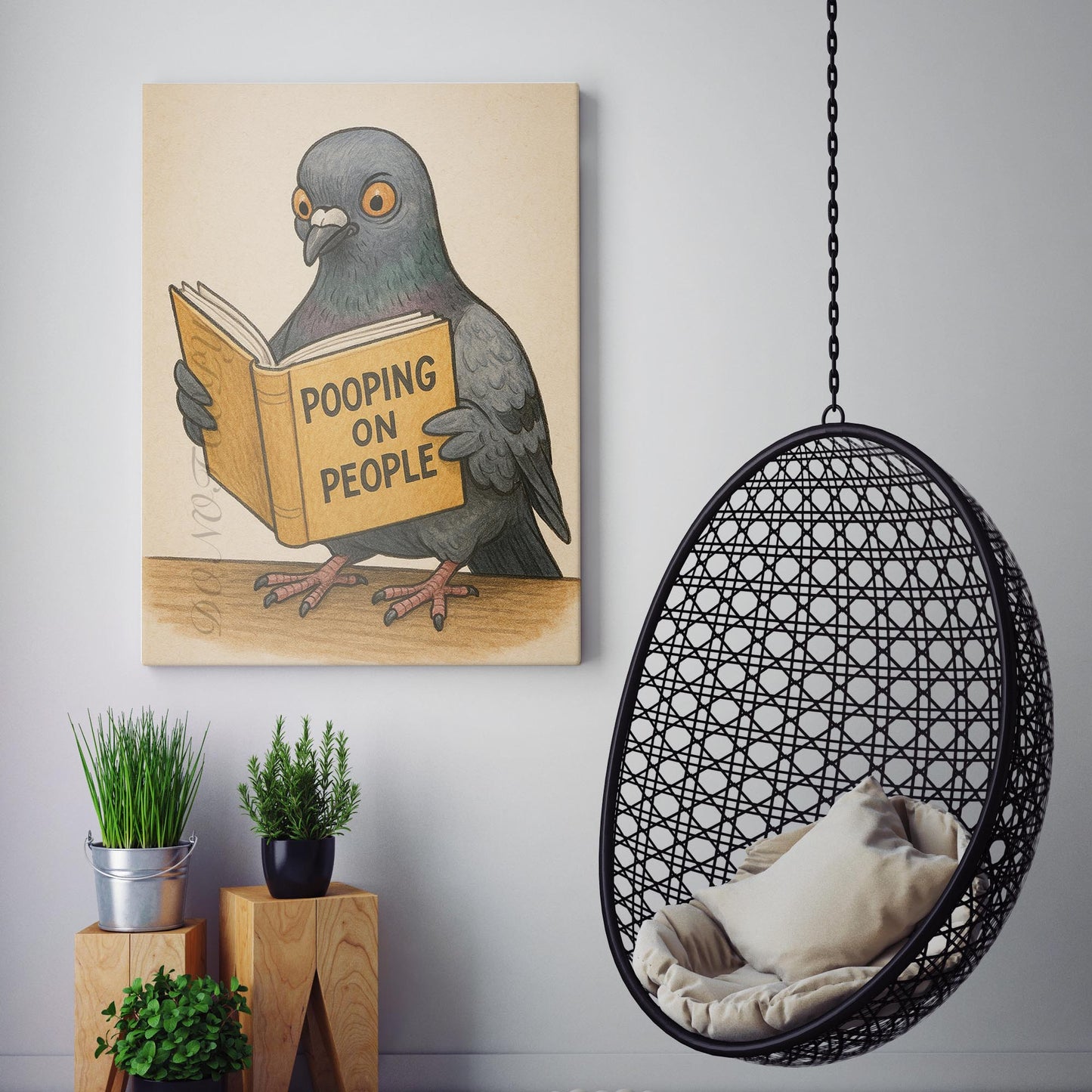 Pigeon Reading Pooping On People Book