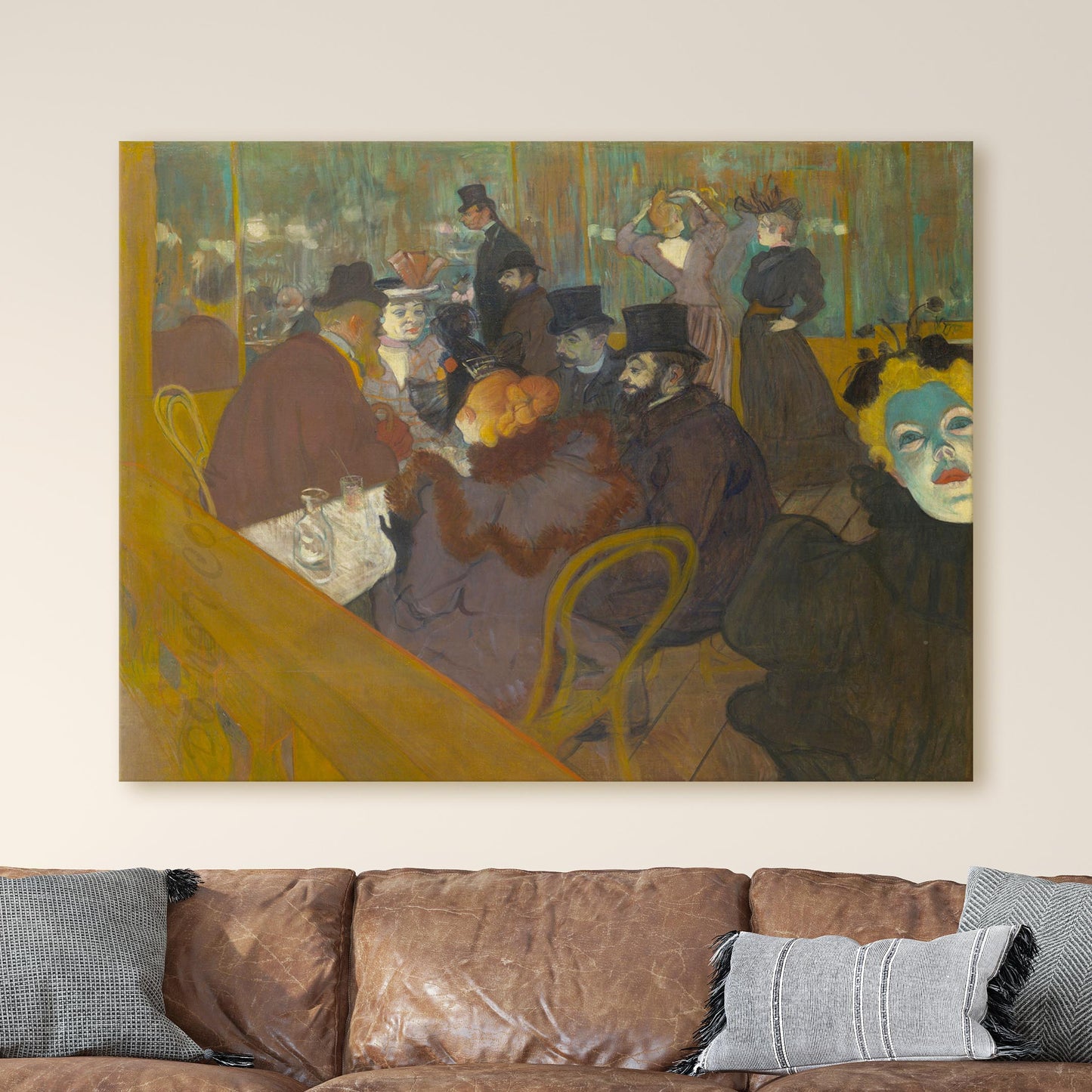 At the Moulin Rouge by Henri de Toulouse-Lautrec