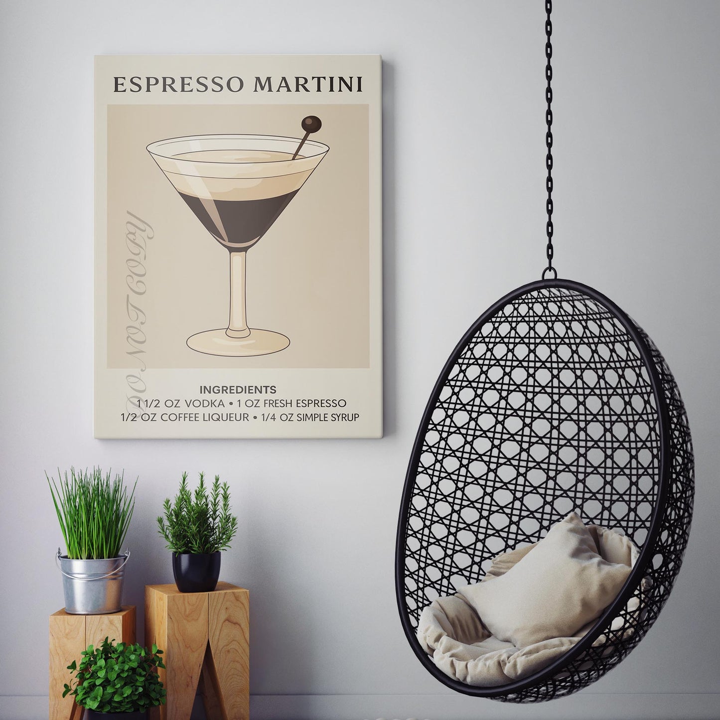 Espresso Martini Vintage Drinking Poster