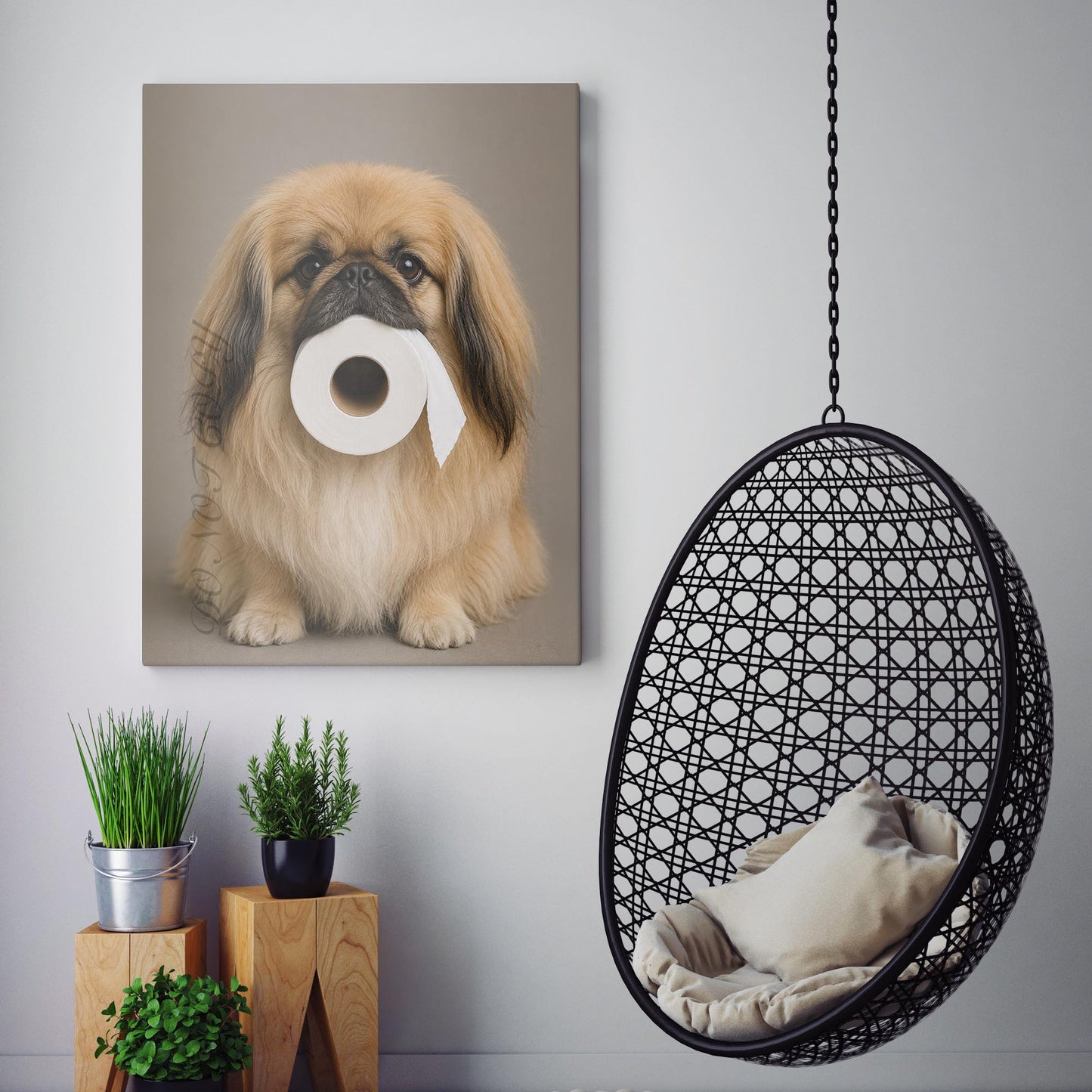 Pekingese Dog Toilet Paper