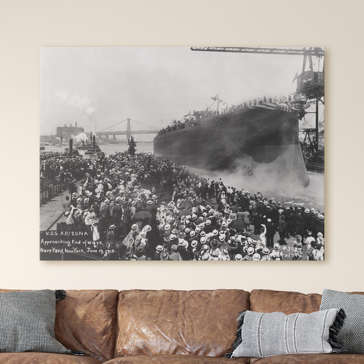 USS Arizona At Launch 1915