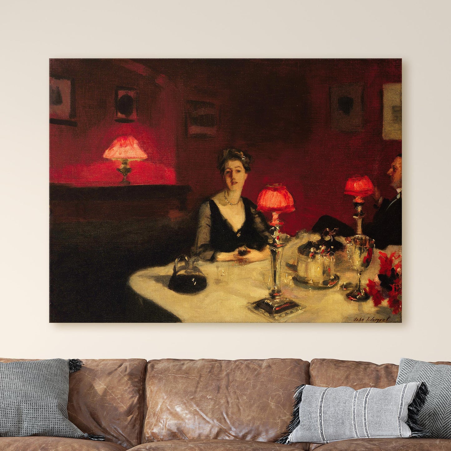 A Dinner Table At Night by John Singer Sargent