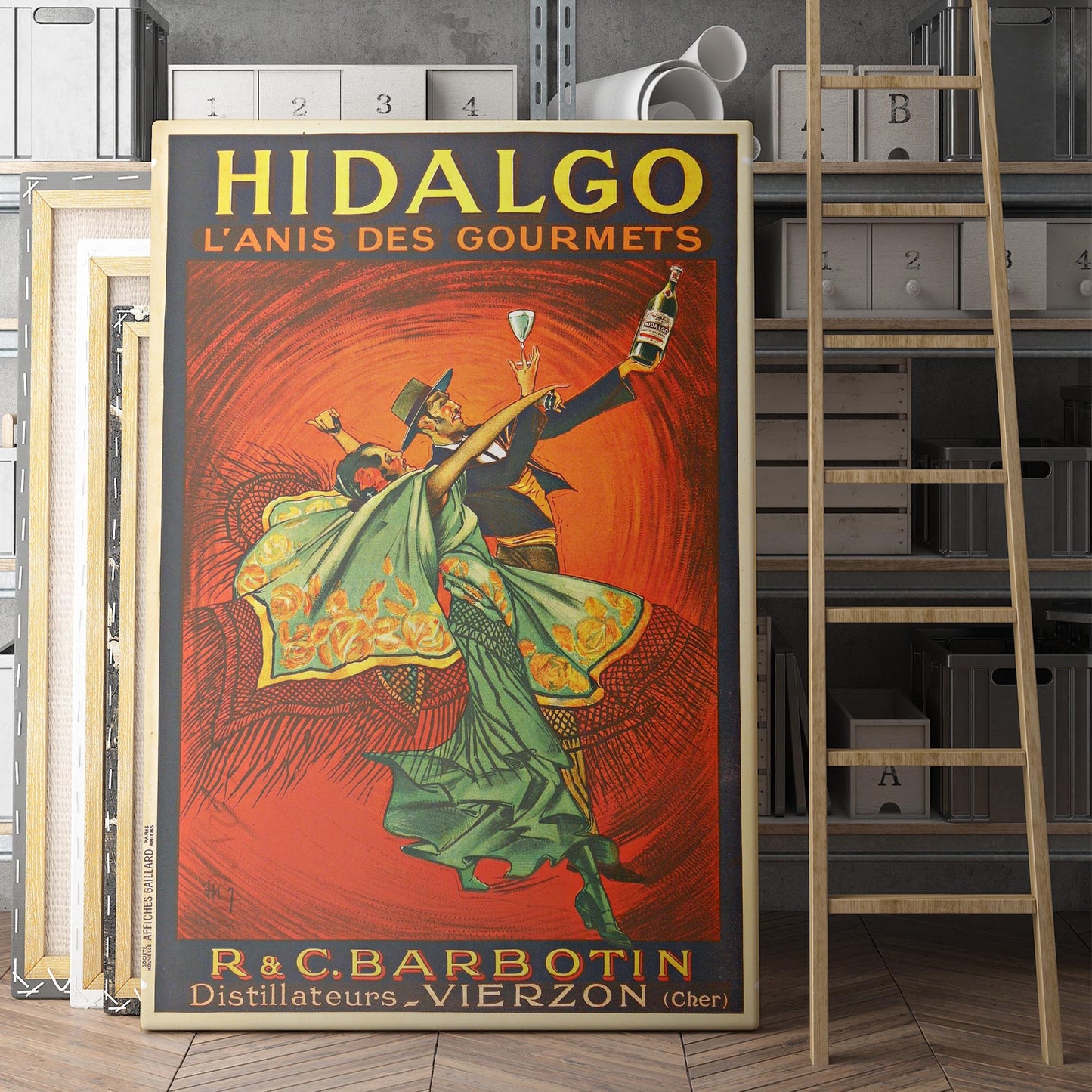 Original Vintage Flamenco Poster Hidalgo Liquor c1935