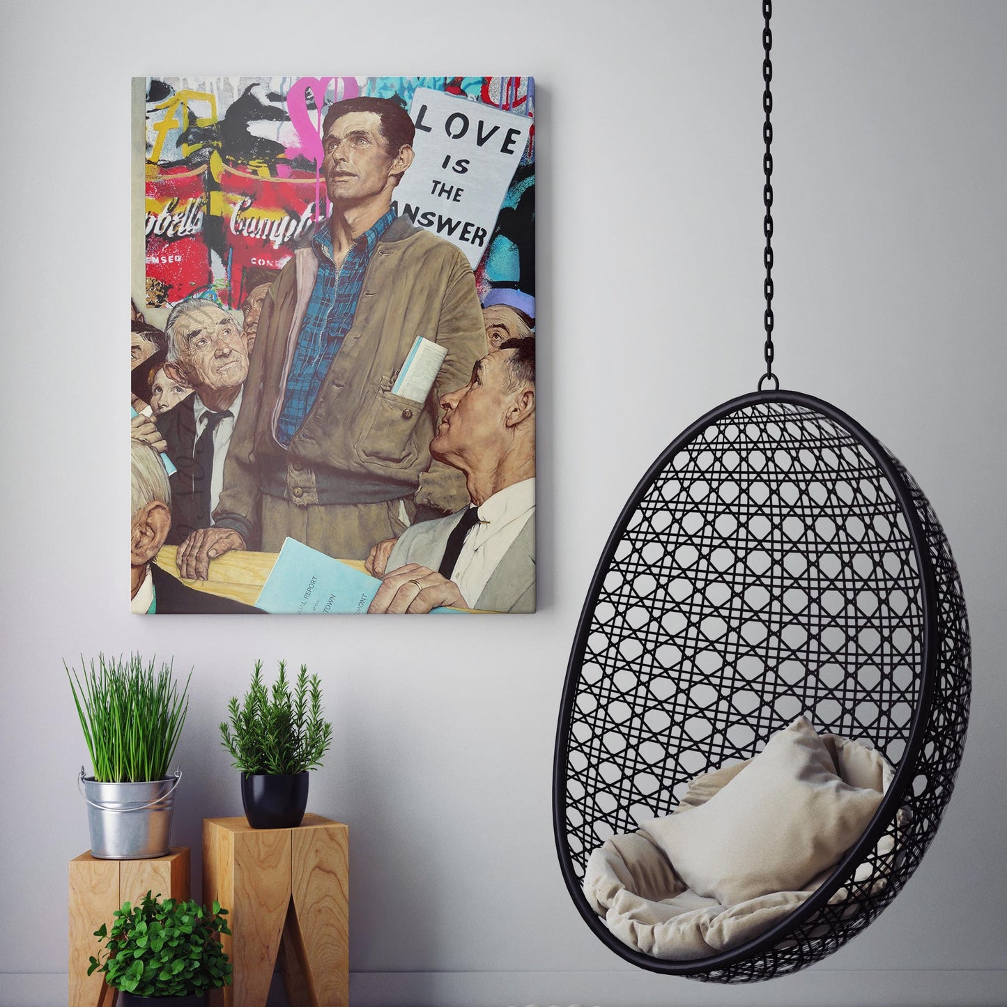 Freedom of Speech Norman Rockwell Banksy Love is the Answer