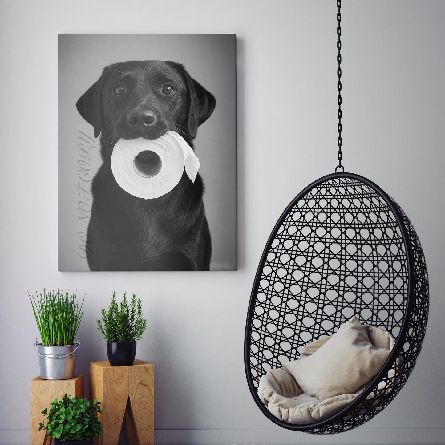 Black Labrador Dog Toilet Paper