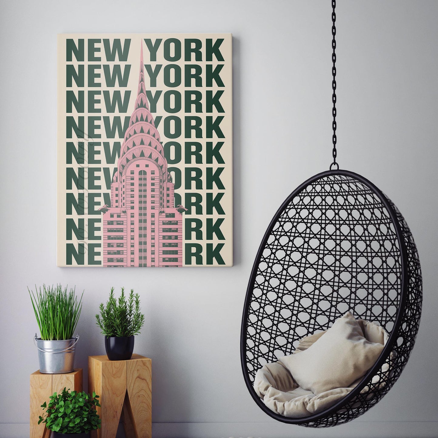 New York City Retro Chrysler Building Poster
