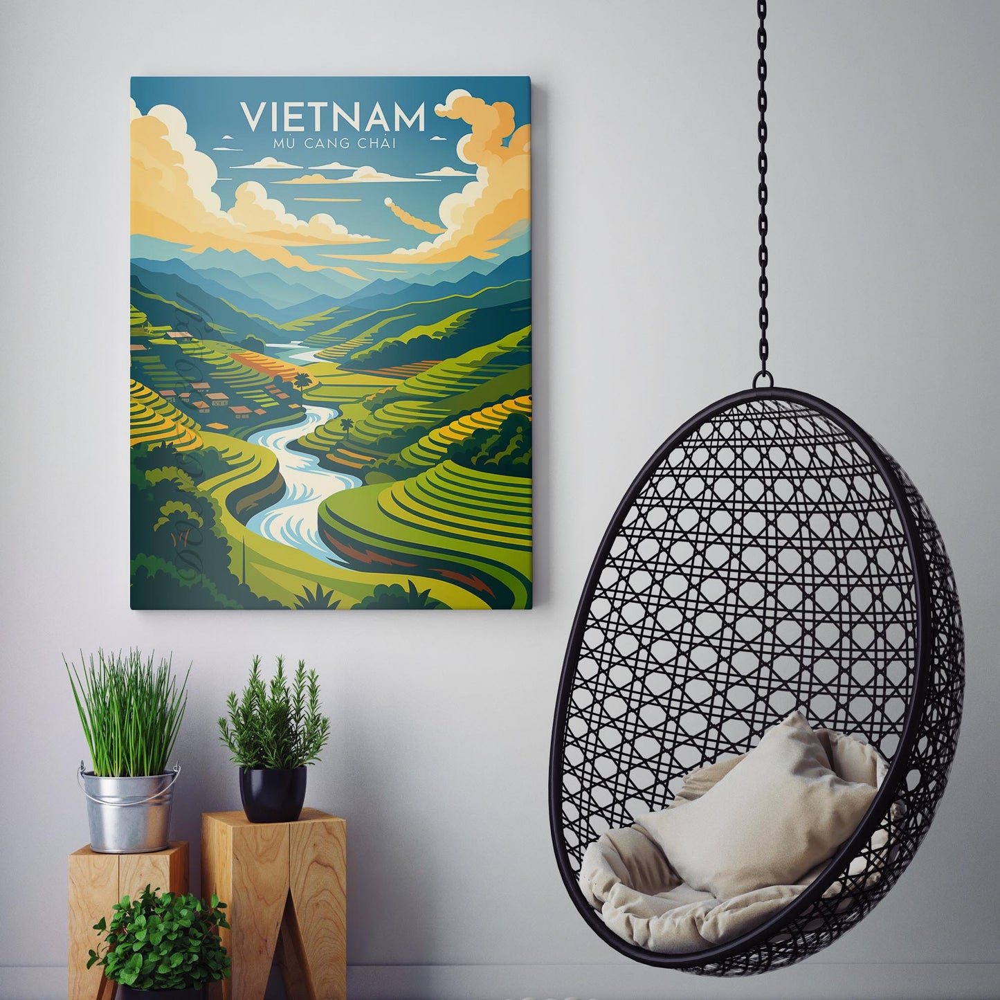 Vietnam Vintage Travel Poster