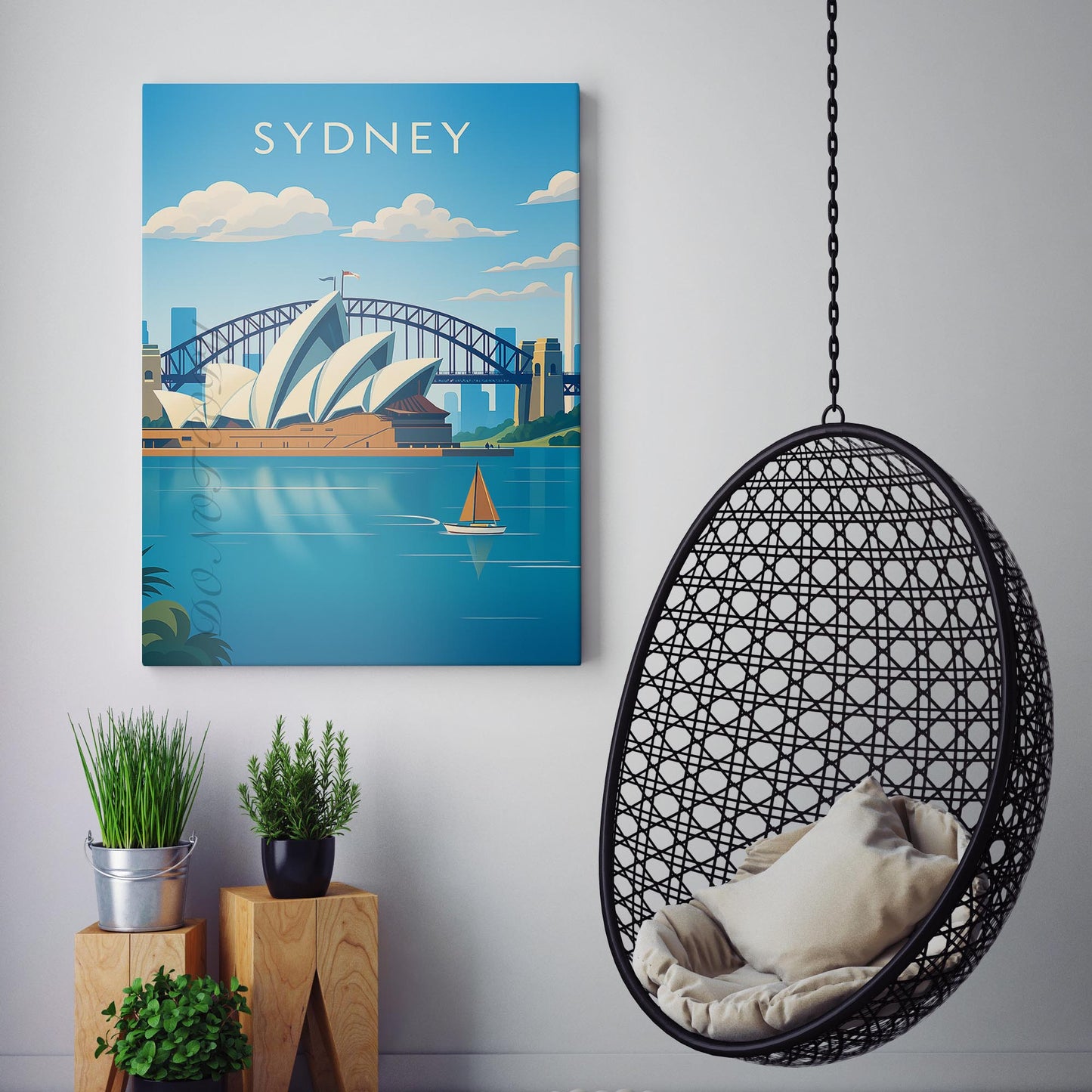 Sydney Australia Vintage Travel Poster