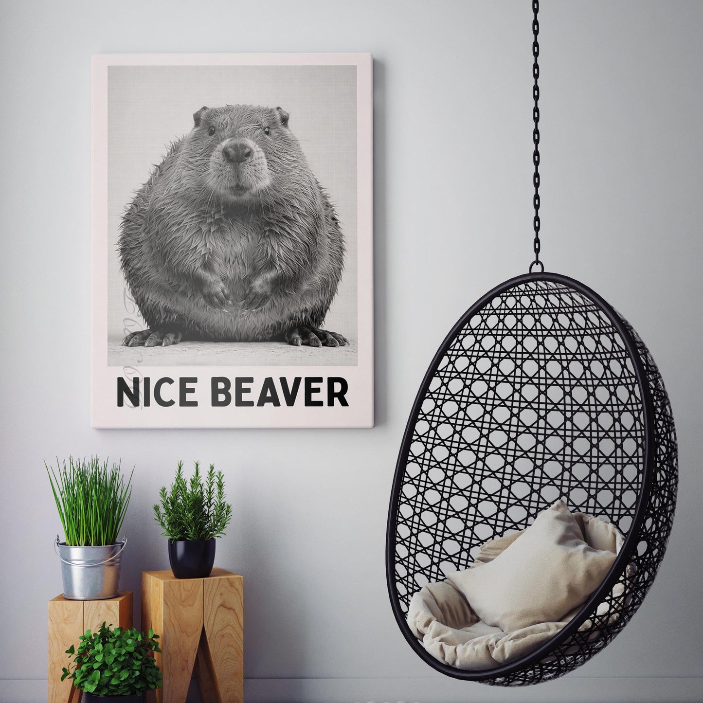 Nice Beaver - Bathroom Sign