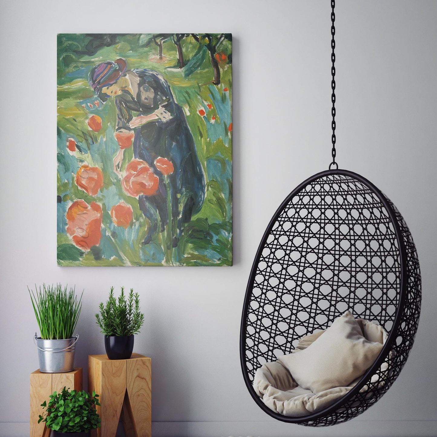 Woman with Poppies by Edvard Munch