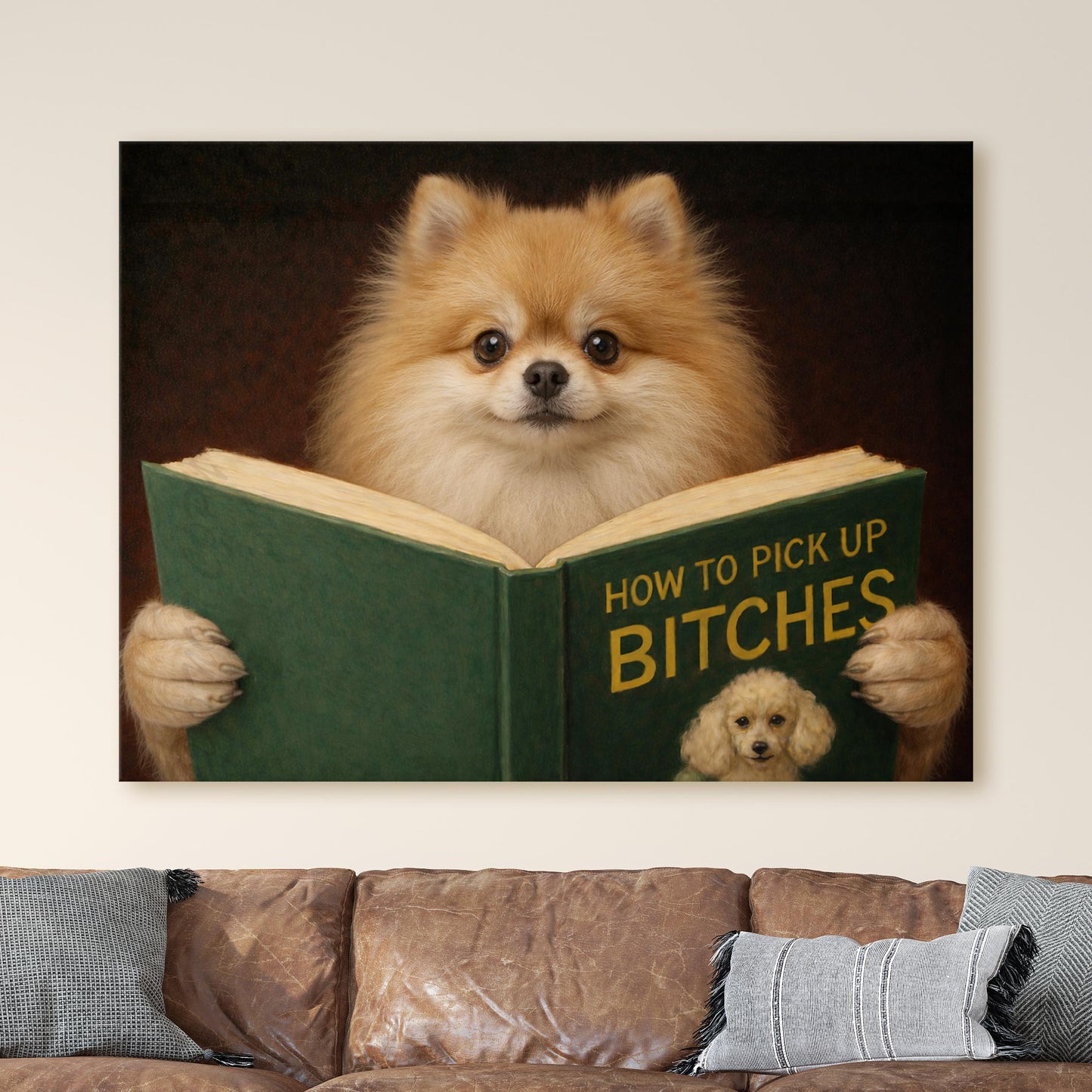 Pomeranian Reading Dog Dating Book