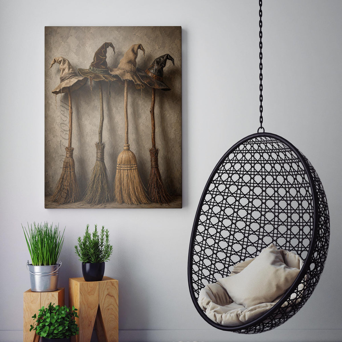 Witch Hats and Brooms