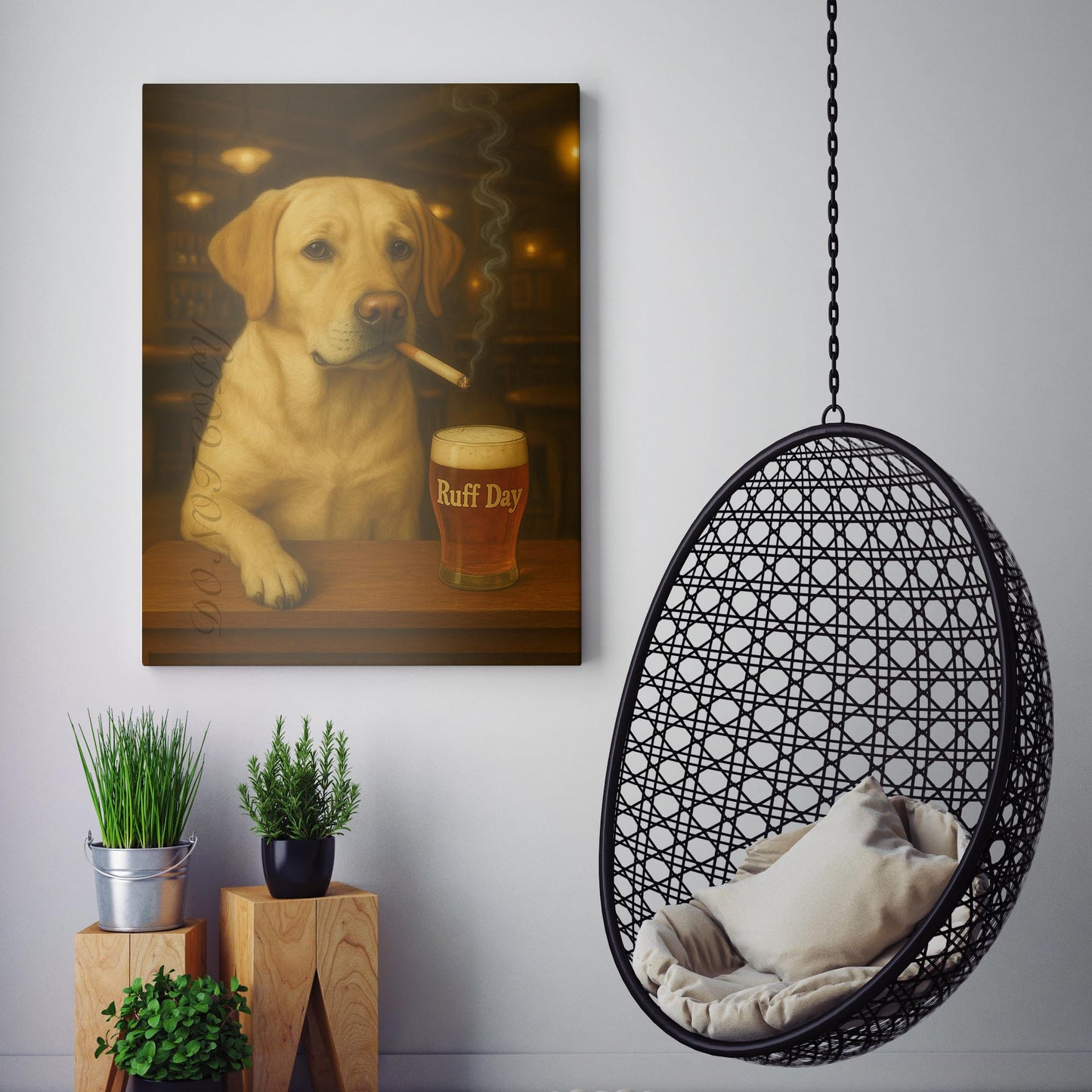 Yellow Labrador Retriever Dog Ruff Day