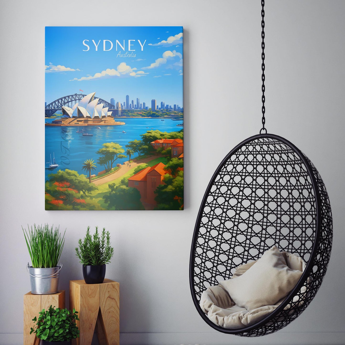 Sydney Australia Vintage Travel Poster