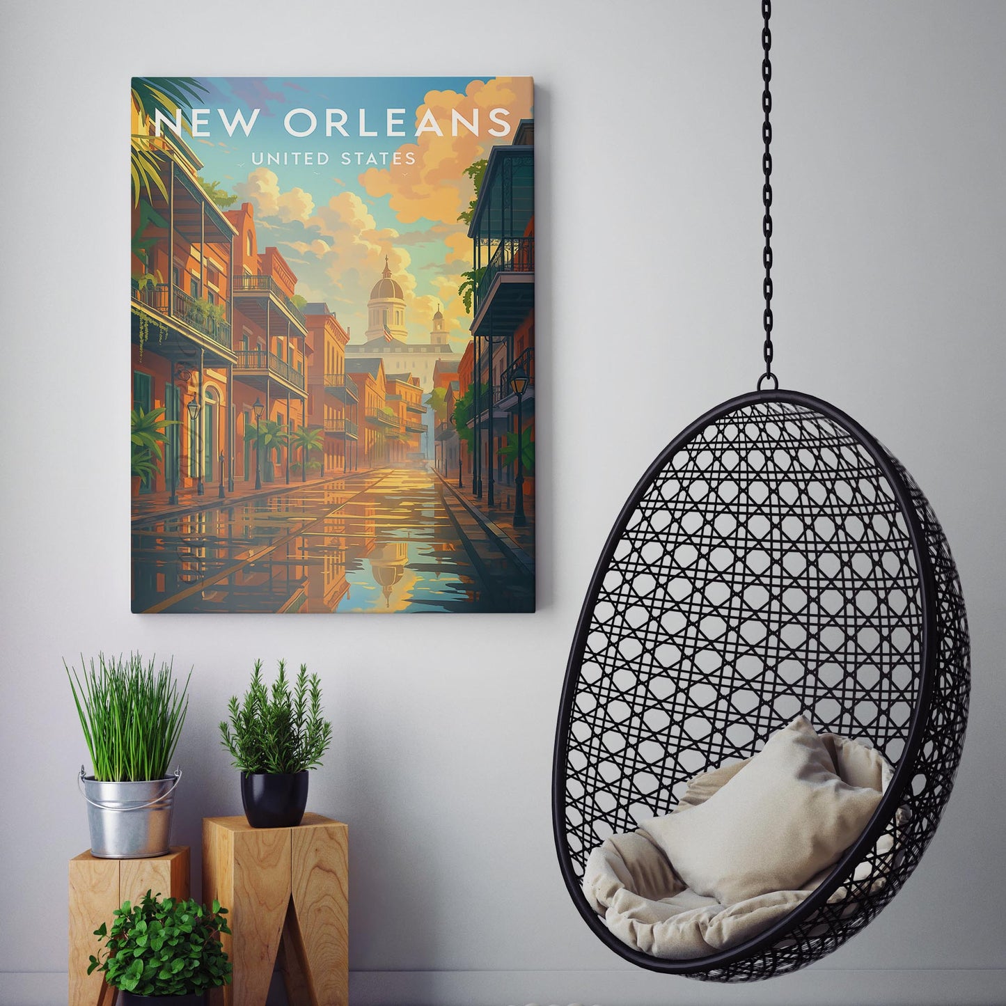 New Orleans Vintage Travel Poster