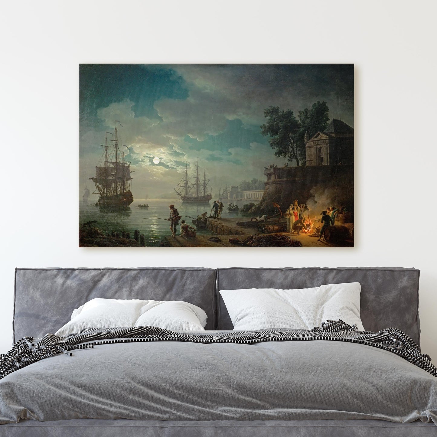Night - A Port in the Moonlight, 1748 by Claude Vernet
