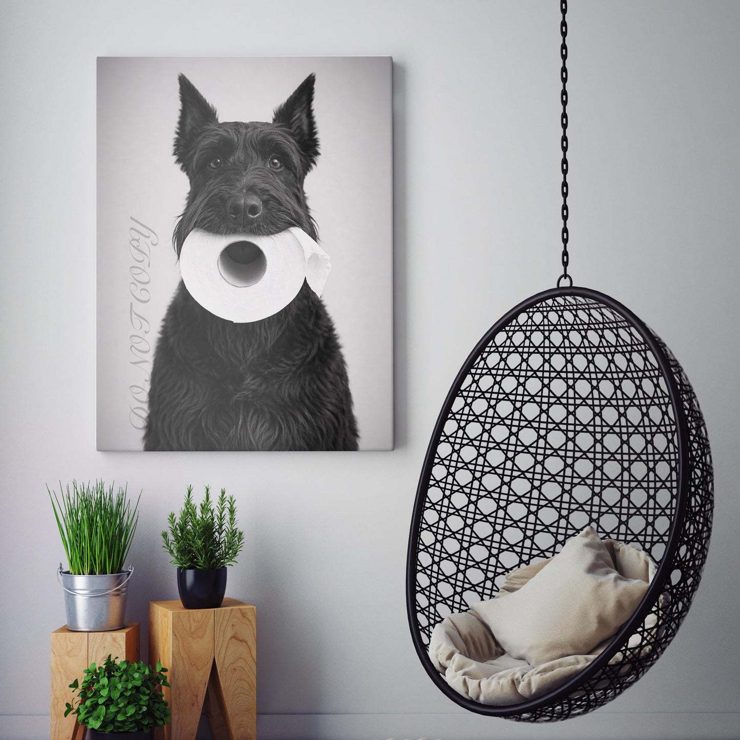 Giant Schnauzer Dog Toilet Paper