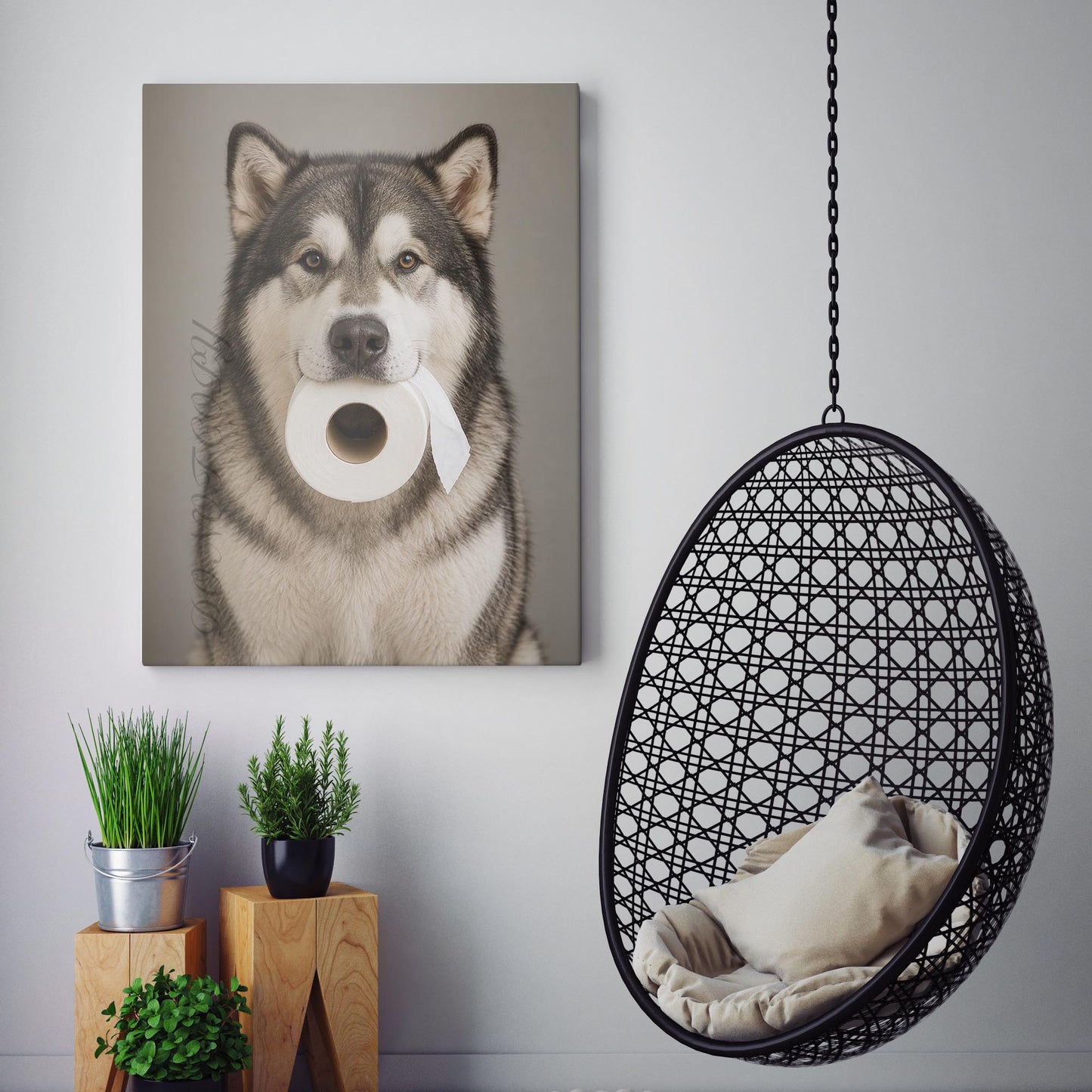 Alaskan Malamute Dog Toilet Paper