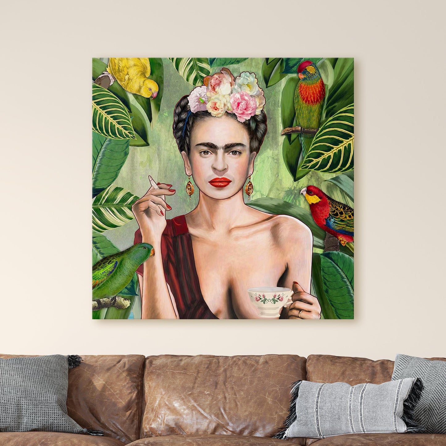 Frida Kahlo Coffee and Cigarette