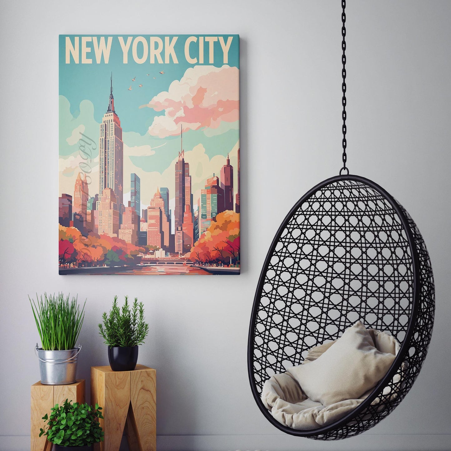 New York City Vintage Travel Poster