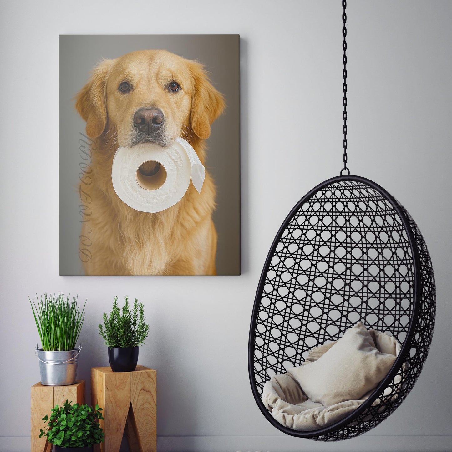Golden Retriever Dog Toilet Paper