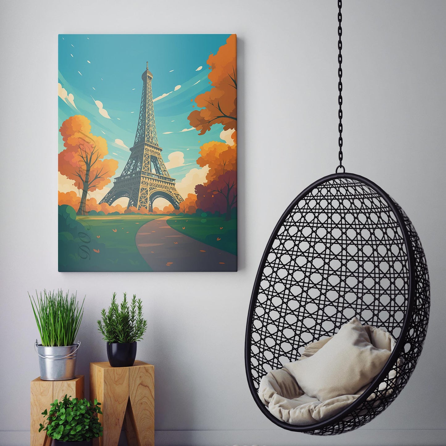 Paris France Vintage Travel Poster