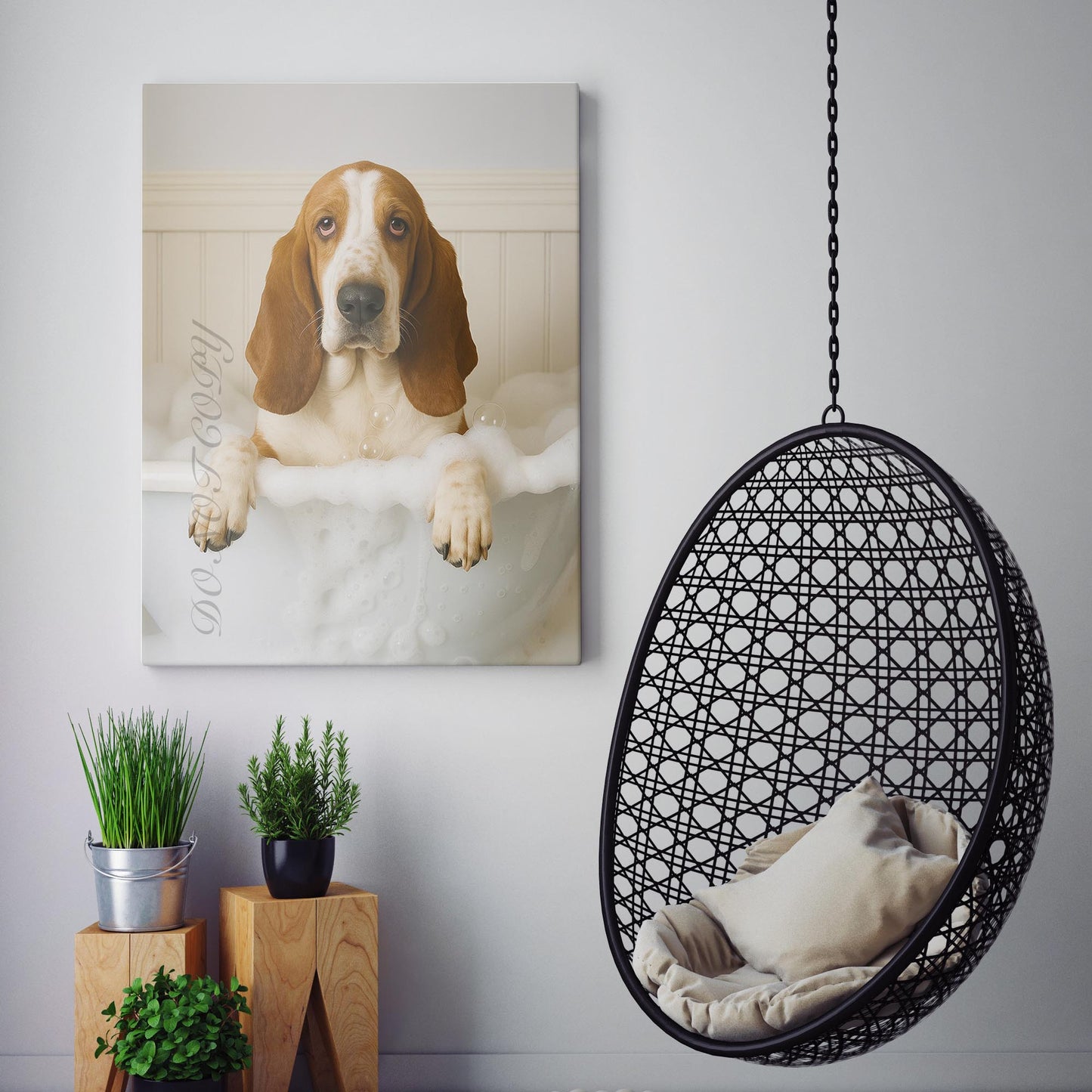 Basset Hound Dog Bubble Bath