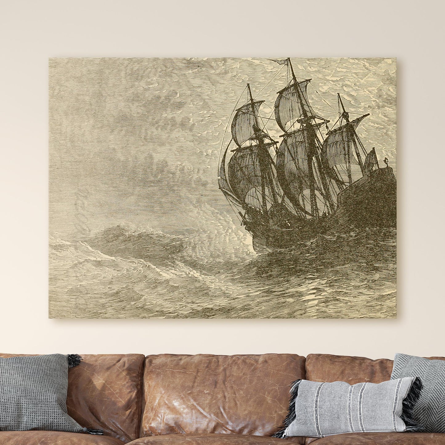 The Mayflower At Sea