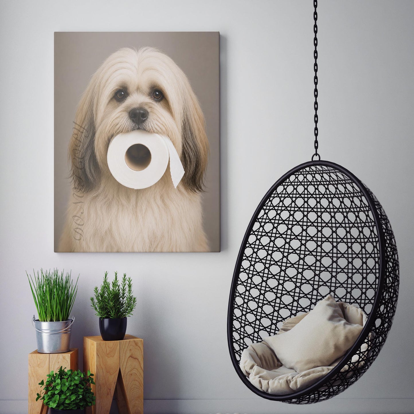 Lhasa Apso Dog Toilet Paper
