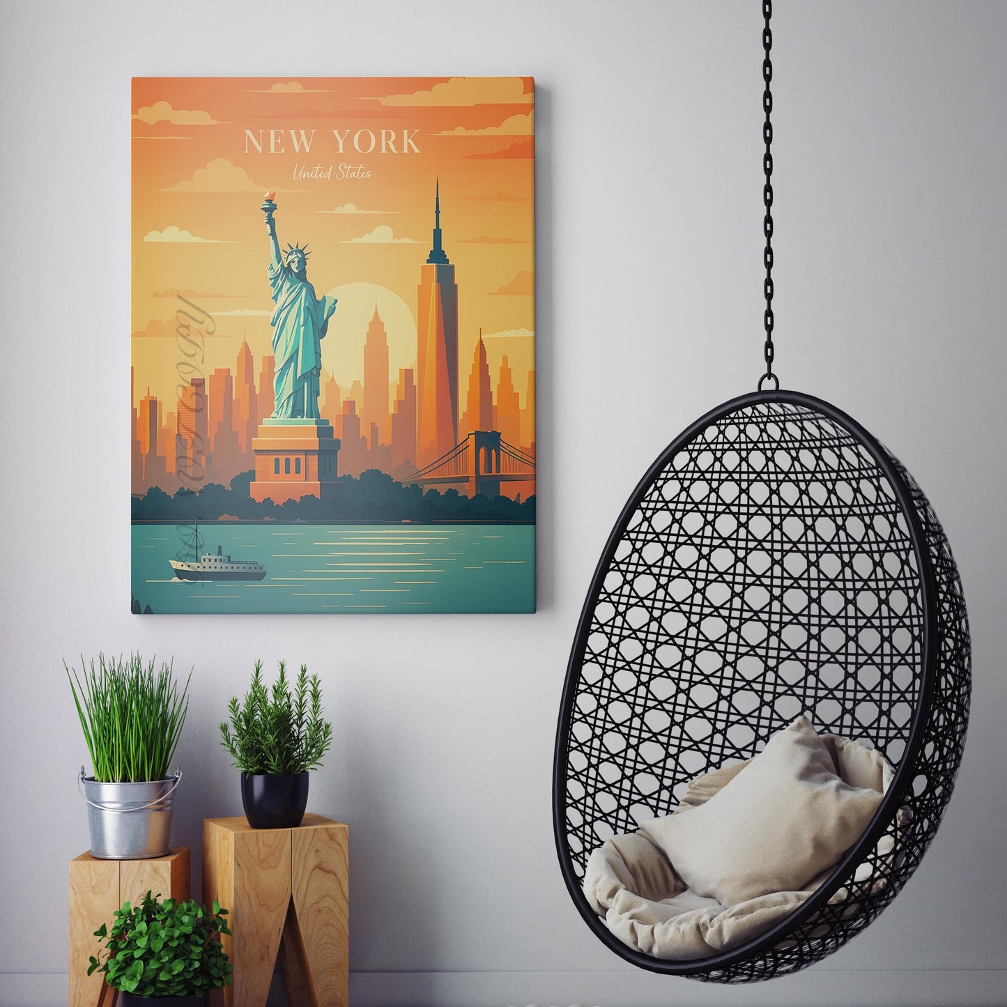 New York City Vintage Travel Poster