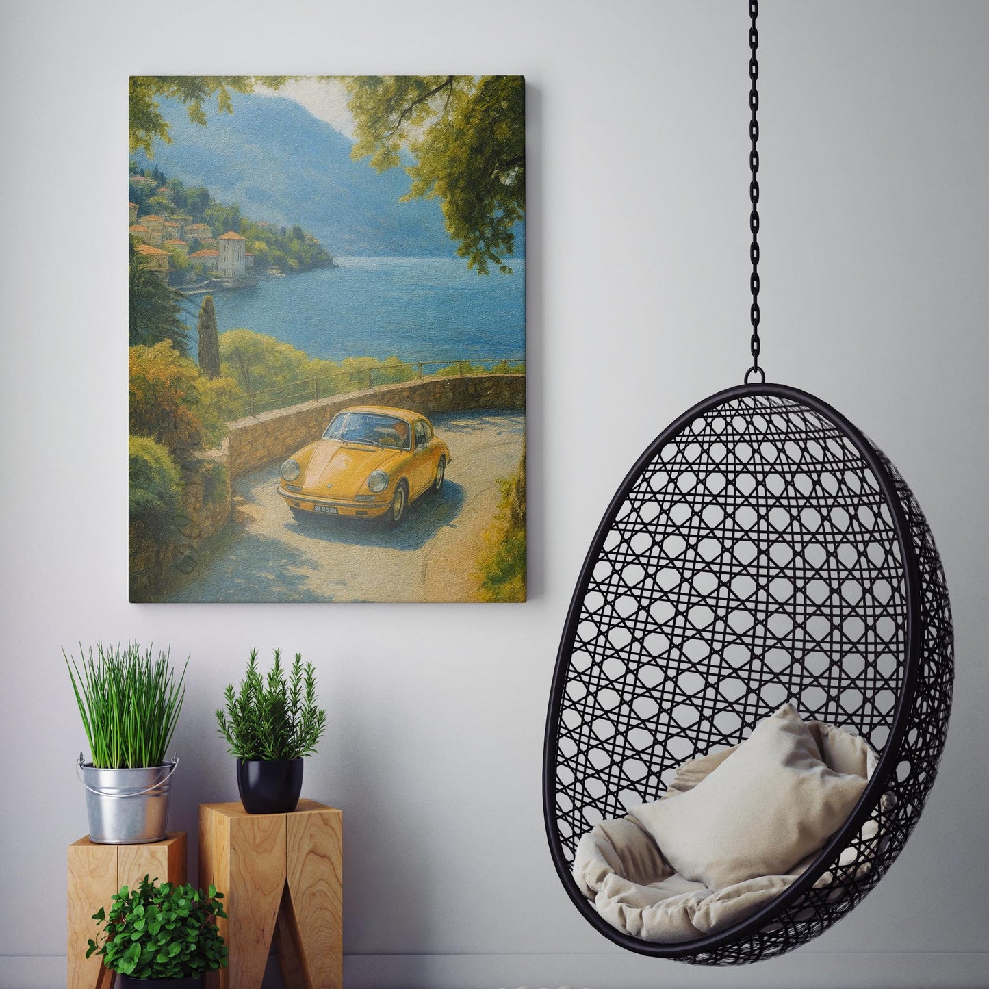 Vintage Porsche On Amalfi Coast