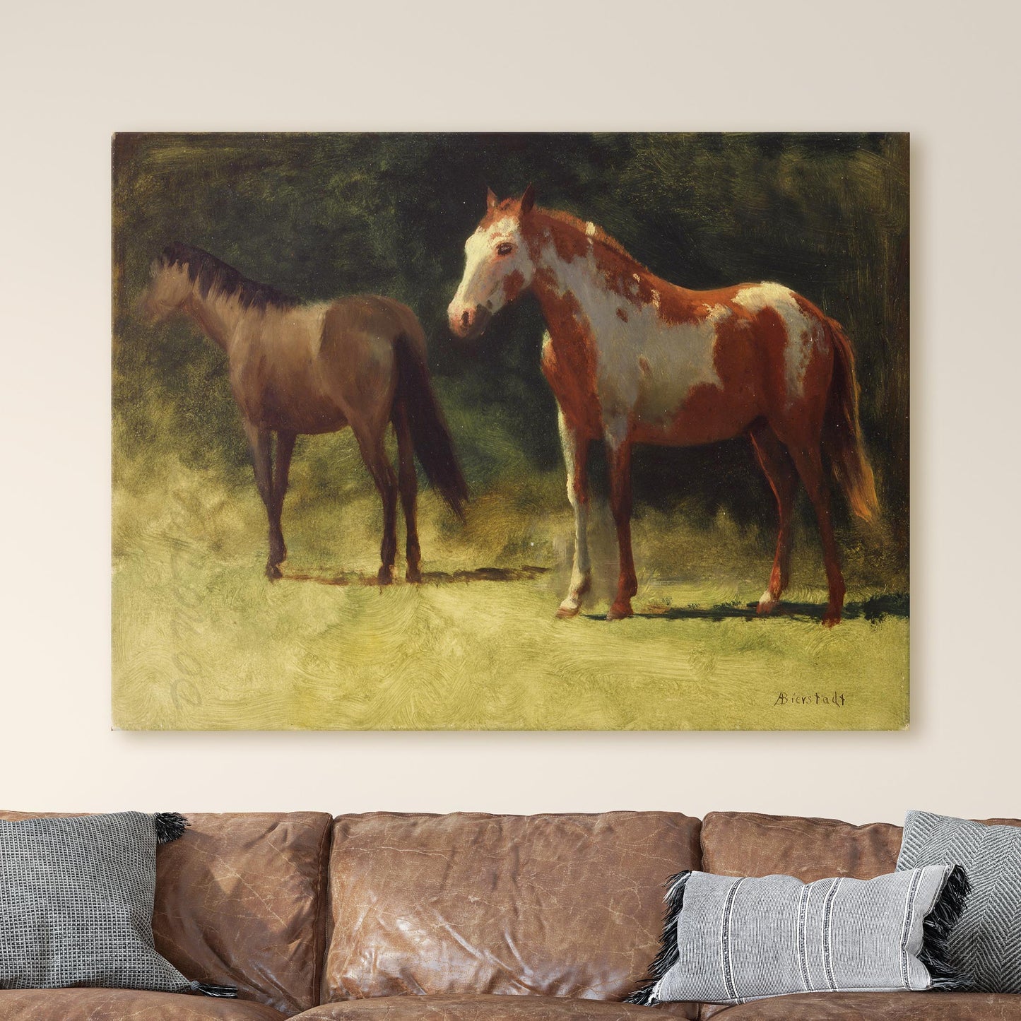 Two Horses by Albert Bierstadt